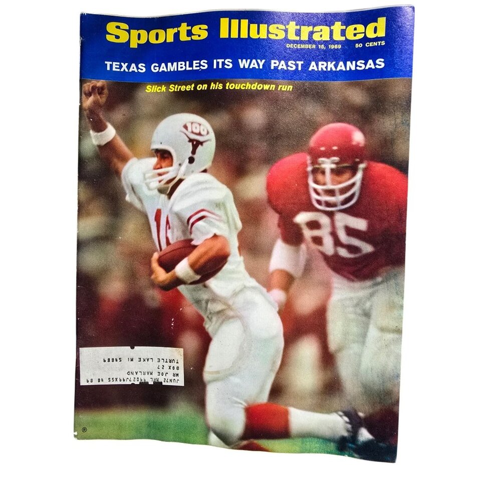 Vintage 1969 Sports Illustrated Football Collector Magazine Texas Vs Arkansas